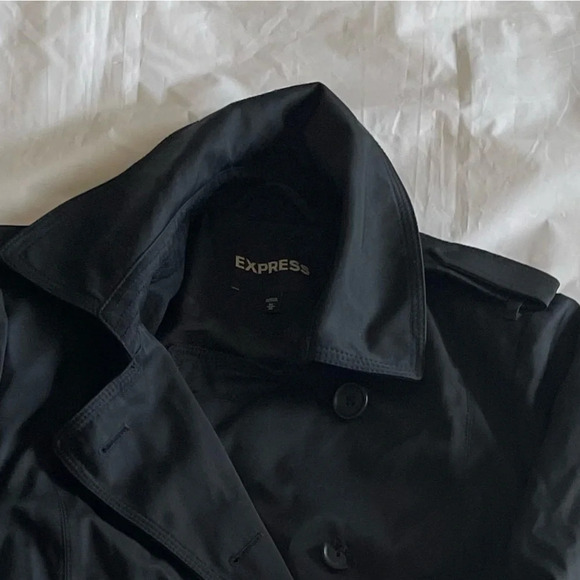 🧥 EXPRESS Trench Coat - Women's Size Medium, Black, Elevate Your Style 🧥 - Picture 9 of 9